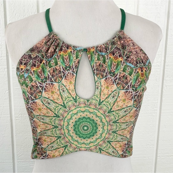 Wolven Fauna Keyhole Green Reversible 2 in 1 Tank Top S - Picture 8 of 8
